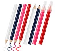 8 PCS Sewing Pencils for Fabric - Washable Fabric Marking Pencils in 4 Colors (White, Blue, Pink, Red) with Tip Caps, Ideal for Tailors, Quilting, Dressmaker & DIY Crafts (8.75cm)