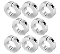 8 Pcs Shaft Collar, Clamp On Aluminum, 1.1 in / 2.8 cm Inner Diameter, Rings for Soft Shafts, Bearings, Easy Adjust, Long-Term Use