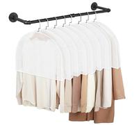 8 Pcs Shoulder Cover, 24 x 12 x 2 Inches Garment Covers,Shoulder Covers for Hanging Clothes, Plastic Clothes Dust Cover for Hanging Suit, Coats, Jackets, Dress Closet Storage