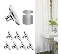 8 Pcs Shower Curtain Weights Magnetic with Back Tack, Keep Curtain Liners Closed&Tight to Side Walls, Windproof Stop Protect Splash Clips Heavy Strong Magnets Add Weight with 16 Patch, for All Tubs