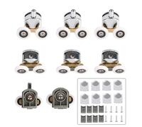 8 Pcs Shower Door Rollers Replacement Sliding Shower Door Runners Wheels for Glass - 23mm