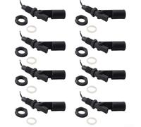 8 Pcs Side Mounted Float Switch Water Level Sensor For Tank Aquarium Hydroponics Garden Irrigation System Long Lasting Pp Material Black 400mm(B)