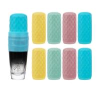8 Pcs Silicone Bottle Covers for Travel Silicone Covers for Travel Toiletries Sleeve Traveling Bottle Cover Essentials Leak Proof Stretchable Sleeves Safety Bottles Caps for Women Cruise Ship Vacation