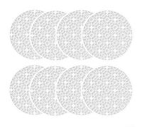8 Pcs Silicone Coasters Set 10 cm Round Non-Slip Drink Cup Mats Heat Resistant Washable Table Protectors for Coffee Tea Kitchen Bar Home Use (White)