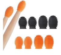 8 PCS Silicone Drum Stick Tips, Spiral Design Drumstick Dampeners for Silent Practice, Portable Silicone Tips for 5A and 7A Sticks, Noise Reduction Covers