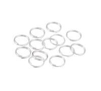 8 Pcs Silver 925 Sterling Split Jump Ring, 6mm Double Ring Round Open Small Necklace Clasp, Open Connector Closures Bracelet Necklace Charm Key Rings Earring for Jewelry Findings