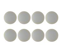 8 PCS Silver Leather Coasters, 10cm Gold Edge Round Leather Coasters, Heat Resistant Table Protector