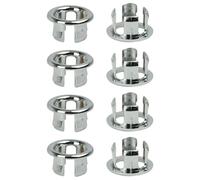 8 Pcs Sink Overflow Ring,Sink Hole Replacement Overflow Hole,Sink Hole Cap,Drain Cap Cover Insert in Hole,Round Basin Overflow Trim for Sink,Bathtub,Kitchen