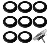 8 Pcs Sink Plug Rubber Seal O-Rings Washers Gasket Pipe Waste Basin Click Plugs Bath for Basket Strainer for 82 83 84mm Kitchen Drain Sealing Universal Replacement Accessories (Convex)