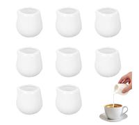 8 Pcs Small Porcelain Milk Jugs, 50ml Mini White Ceramic Milk Jugs, Milk Frothing Pitchers with Pour Spout, for Coffee, Sauce, Milk, Creamer