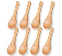 8 PCS Small Wooden Spoon Mini Wooden Spoons 3.5 Inch Tiny Wooden-Teaspoon Mini Spoon for Jars Tea Honey Coffee Sugar Ice Cream Sauces Kitchen Cooking