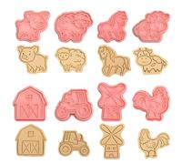 8 Pcs Snack Shape Cookie Cutter Set, DIY Cookie Cutter Set, 3D Biscuit Moulds for Baking, Festive Decoration Cookie Cutters, Cute Biscuit Cutters, Festive Decoration with Cartoon Cookies