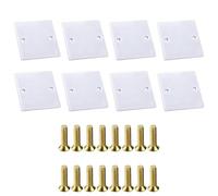 8 PCS Socket Blanking Plate, Single Socket Cover Plate for Renovation Projects, Set with 16 Screws for Electrical Installations, Fits Standard Socket Openings for Professional and DIY Use