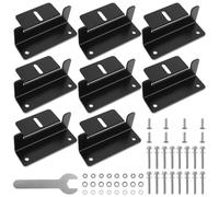 8 Pcs Solar Panel Mounting Bracket Holder Aluminum Alloy Solar Panel Z Brackets with Wrench Screws for Motorhome Boat Roof Wall and Off-Gird Roof Installation