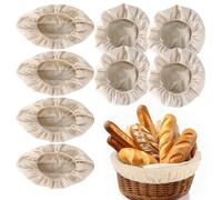 8 PCS Sourdough Proving Basket Liner, Bread Proving Baskets Cover Dough Rising Cloth Bags Baking Dough Baskets Cover Liner for Sourdough Proving Baking Supplies