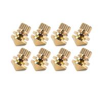8 Pcs Speaker Spike Copper Stand Feet Cone Base Pads Stick-on Shockproof Mat Turntable Isolation Stands Foot Base Pad for HiFi Speaker and Speaker Stand