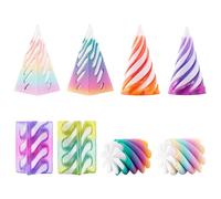8 Pcs Spiral Cone Fidget Toys Set 3D Printed Fidget Toy Cone Stress Relief Toys for Adults & Kids Sensory Fidgets for Anxiety Relief Focus Enhancement Colorful Desk Decor for Office Home Travel