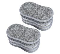 8 Pcs Sponges for Cleaning Kitchen Microfiber Double Sided Dishwashing Sponges Scratch-Free Multi-Purpose Reusable Scrub Sponge for Dishes, pots and Pans 6.1x3.7x0.8 in