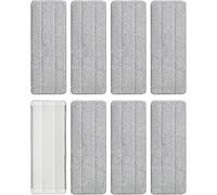 8 Pcs Spray Mop Replacement Pads, Microfibre Mop Pads, Universal Fit for Most Spray Mops, Washable Adhesive Cleaning Pads for Daily Floor Maintenance