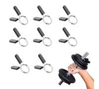 8 PCS Spring Collar Clips, 25mm, Olympic Barbell Clips for Weightlifting, Dumbbell Bar Clamps, Heavy-Duty Barbell Collars for Gym Fitness, Secure Spring Clips for Dumbbell Bar