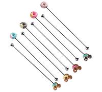 8 Pcs Stainless Steel Drink Stirrers-Reusable Swizzle Sticks for Cocktail, Coffee, Juice,Wine, Milk, Tea. Donut & Animal Shape.