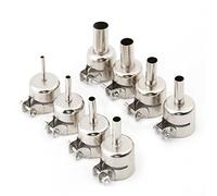 8 Pcs Stainless Steel Heat Gun Replacement Nozzles for 850 852 950 850A 852D 852D + Hot Air Gun, Universal Top Nozzle ID 3/4/5/6/7/8/10/12mm