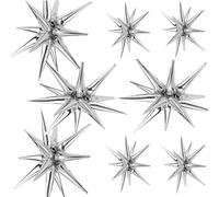 8 Pcs Star Balloons, Huge Gold Explosion Star Aluminum Foil Balloons for Birthday, Baby Shower, Wedding, Bachelorette Party, Disco Party Decorations Supplies