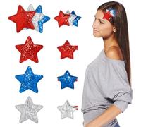 8 Pcs Star Hair Clips Set for Thick Hair and Thin Hai Y2k Non-slip Snap Hair Clips and Barrettes 4th of July Hair Accessories for Women Hair Decoration