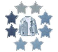 8 Pcs Star Iron On Patches for Clothing, 2 Sizes Embroidered Patch Sew On for Jackets, Jeans, Skirts, Hats, Bags