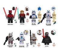 8 PCS Star Wars Mini Figures Super Hero Darth Maul Kylo Ren