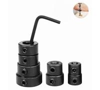 8 PCS Step Drill Bit Depth Stop Collar Ring Positioner Locator, Woodworking Positioning Depth Limiter 3 4 5 6 8 10 12 16mm with Hexagon Wrench Spacing Ring Set for Consistent Drilling (Black)