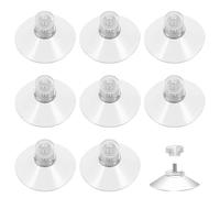 8 Pcs Suction Cups,40mm Clear Plastic Sucker Pads,Window Suckers for Glass,with Knurled Nut,for Glass Mirror Window Door Table Top,Hanging Decorations in autumn, Halloween and Christmas