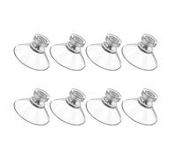 8 PCS Suction Cups, 40mm Clear Window Suction Cups with Knurled Nut, Plastic Sucker Pads for Glass, Mirrors, Walls, Doors and Other Smooth Surfaces - Strong Suction Hold for Secure Mounting