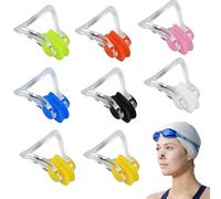 8 PCS Swimming Nose Clips - Soft Silicone Nose Plugs for Adults and Kids, Comfortable and Waterproof