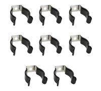 8 Pcs T10 U Spring Clips Holder Bracket for LED Light Bulb Mounting Bracket Support Stainless Steel Fluorescent Tube Holders Screw Pipe Clamps Spring Holder Tool Clips to Prevent Sagging(Black)