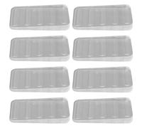8 Pcs Table Wedge Clear Shim, Plastic Shims Levelers Adjustable Blocks Furniture Wedges, Leveling for Hot Tub Toilet Restaurant Appliance Door Stops, Trimmable Fix Highest Side 1/4" (6.5mm)
