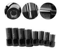 8-Pcs Tap Socket Set for 1/4 & 3/8 Drive Heat-Treated Alloy Steel for Threading for M.C.T.I. Npt & Metric Taps for Ideal for DIY and Professional Use