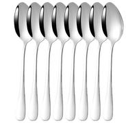 8 pcs Teaspoons, 5.5 Inch Tea Spoons Stainless Steel, Tea Spoons with Mirror Polished Finish, Food Grade Spoons Cutlery, Small Spoon Set for Home Kitchen Restaurant, Coffee & Dessert & Cake& Sala