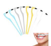 8 PCS Teeth Stain Remover Tooth Stain Remover Tartar Remover Plaque Remover for Teeth Interspace Toothbrush Teeth Cleaning Kit for Removing Plaque & Stain (White/Yellow/Blue/Grey)