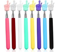 8 Pcs Telescopic Teachers Pointer, Extendable Hand Pointer Finger Pointer Stick, small Retractable Classroom Pointer for Elementary School Kindergarten Teacher, Classroom Supplies (Multicolor)