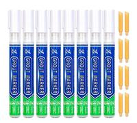 8 Pcs Tiles Grout Pen, Tile Grout Pen White Wall Repair Pens, Tile Grout Reviver Pens for Tile Grout Wall Floor Bathrooms and Kitchen Restoring Grout Joints