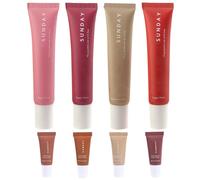 8 Pcs Tinted Lip Balms Hydrating Lip Gloss Set,Instant Moisture Soothes Softens Not Sticky Dry for Dry Weather Routine Office Desk Night Care Cold Days Long Flights Morning