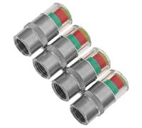 8 Pcs Tire Pressure Warning Sensor Valve Caps with Copper Core, 2.3x1x1cm | Metal Build, Visual Pressure Alert, Quick Glance Reading, for Drivers, Motorcyclists, Classic Cars