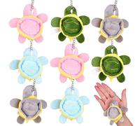 8 Pcs Tortoise Plush Keyring Soft Small Sea Turtle Stuffed Toy Keychain Funny Decorative Cartoon Animal Keychain Stuffed Toys Doll Turtle for Birthday Beach Ocean Party Favor Bag Accessories