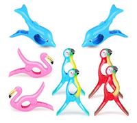 8 Pcs Towel Clips for Beach Chairs, Beach Towel Clips Jumbo Size Flamingo Chair Clips Parrot Clips Clothes Pins Towel Holders Colorful Towel Clips for Pool Loungers Blanket Cruise Patio Summer Travel
