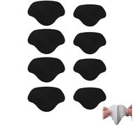 8 PCS Trainer Heel Repair Patch,Self-Adhesive Leather Shoe Heel Repair Patches,Cushion Inserts for Back of Sneaker Shoes Hole Easy Fix Kit for Men Women Boots Mesh Trainers Holes Adhesive Pads Black