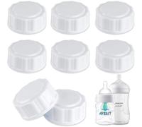 (8-PCs) Travel Bottle Caps Compatible with Avent Bottles, Bottle Lids Replacement White