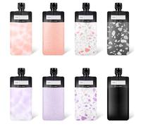 8 PCS Travel Pouches for Toiletries, 3oz Leak Proof Empty Squeeze Pouches, TSA Approved Travel Size Containers, Portable Fluid Makeup Packing Bottles for Shampoo Conditioner Lotion Body Wash