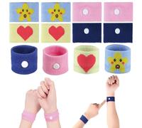 8 Pcs Travel Sickness Bands, Motion Sickness Bands, Travel Wristbands Kids Motion Sickness Wristbands, Natural Acupressure Relief Wristbands for Kids for Morning Flying Travel (Bright Style)
