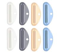 8 Pcs Tube Toothpaste Squeezer Toothpaste Clips D Shape Cosmetic Cream Tube Squeezer Dispenser Clip for Bathroom (Random Colors)